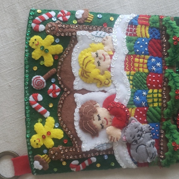 Bucilla Night Before Christmas Finished Stocking - Picture 4 of 7